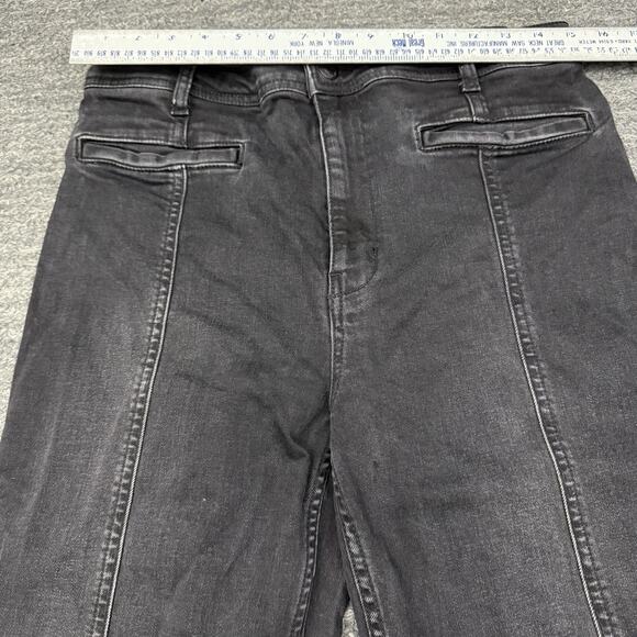 We The Free People Jeans Women 31 Black Fire Firecracker Flare Stars Sequins - Picture 4 of 11